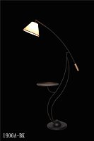 Торшер напольный (светильник) Мелодия Света абажур из ткани Е27 Белый